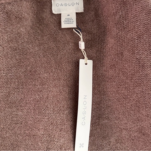 Caslon Fair Isle Knit Sweater Brown Cream Gray Cozy Pullover XS - NWT - Picture 5 of 8